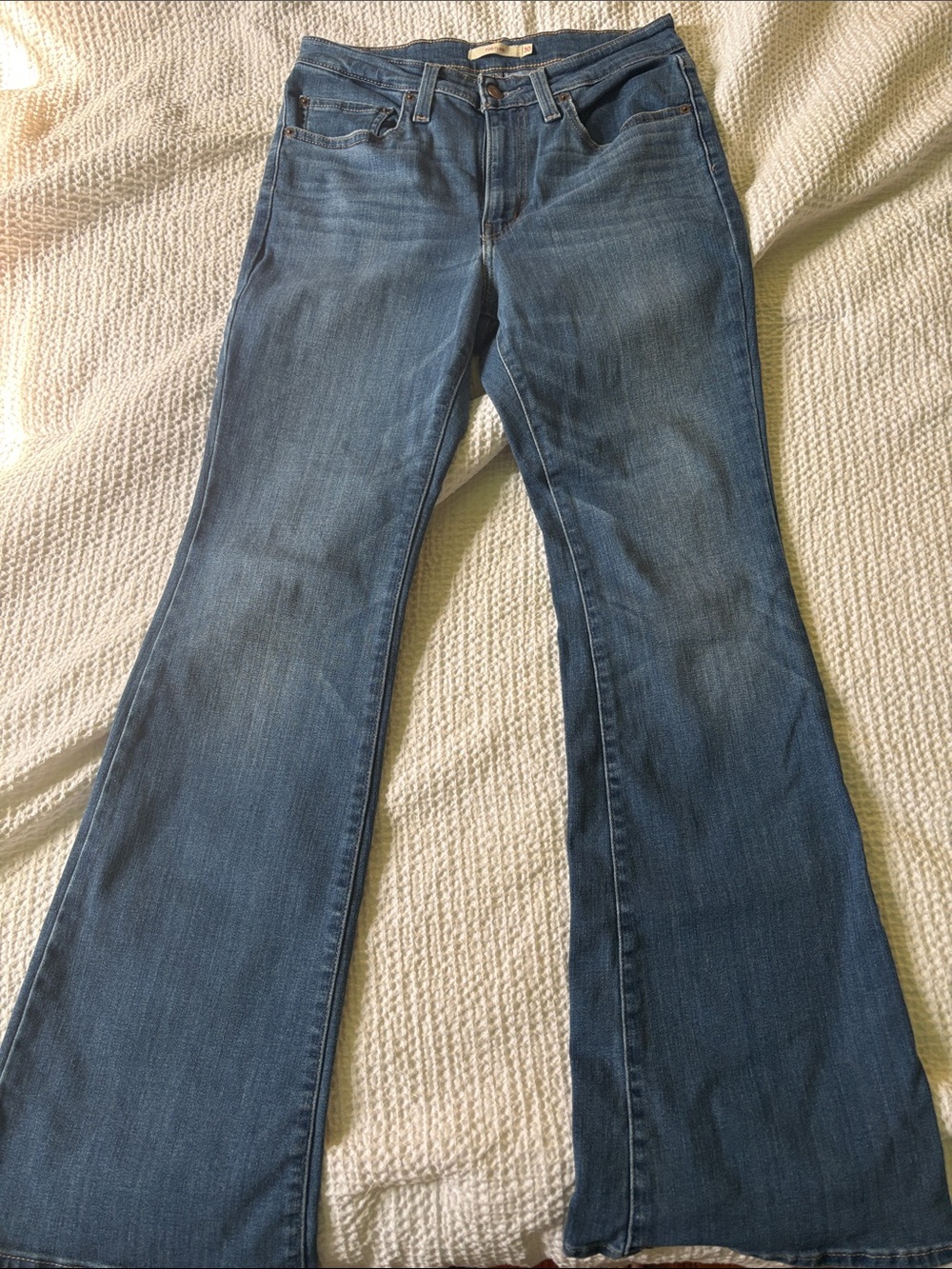 Levi’s Mid Wash Flare Jeans - High Rise Wide Leg